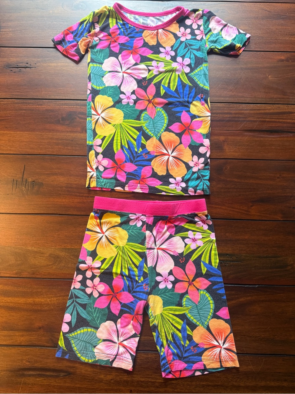 Little Sleepies Jungle Blooms Short Pajama Set 5/6